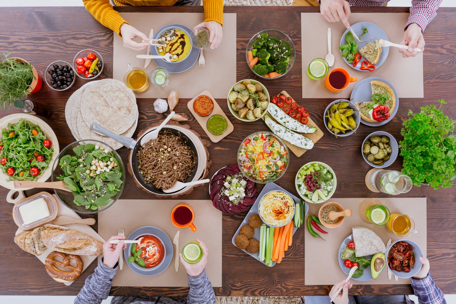 Colorful tasty food