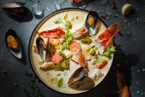 New England clam chowder