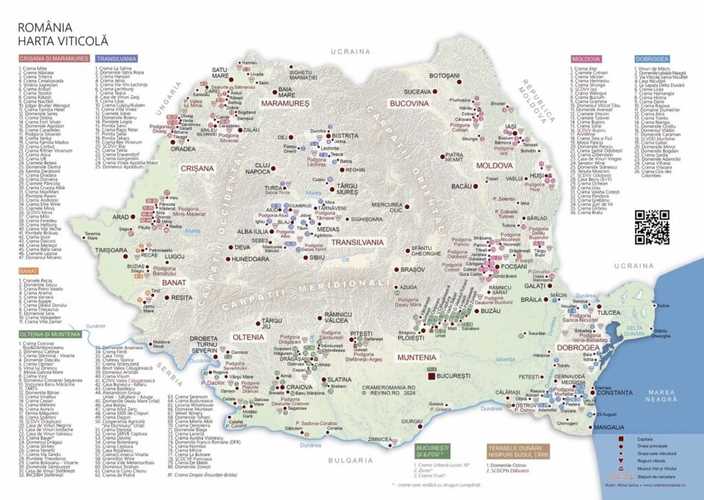 Harta viticola Romania ian2024