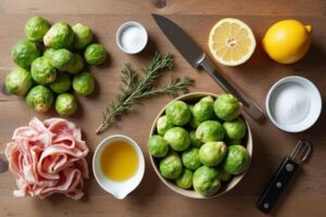 varză de bruxelles cu bacon la cuptor