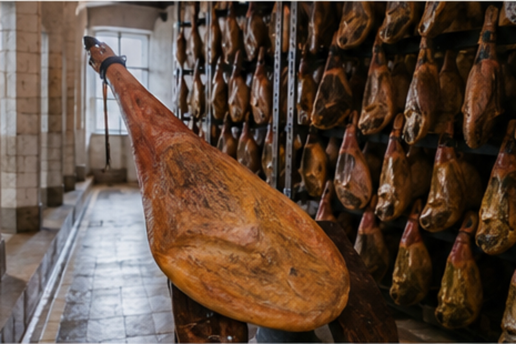 Jamboane italiene întregi aflate la maturare într-o încăpere aerisită